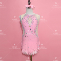 Ice dance elves custom figure skating costumes figure skating performance clothes children adult womens dress D274