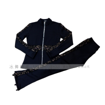 Ice dance elf childrens figure skating costume adult performance suit ice skating suit lace training suit D330