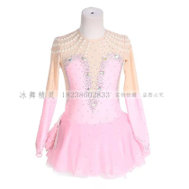 Ice dance elves custom figure skating costumes figure skating performance clothes children adult womens dress D162