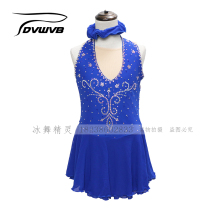 Ice dance elf childrens figure skating costume adult performance dress skating suit skating dress D328