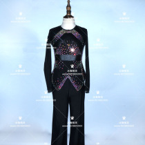 Ice dance elf childrens figure skating costume adult performance dress skating suit skating dress D222