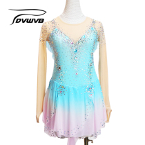 Ice dance genie customized figure skating clothing figure skating performance Childrens adult female dress D395
