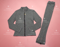 Ice dance elf custom figure skating costume figure skating costume figure hot diamond adult training suit set D258