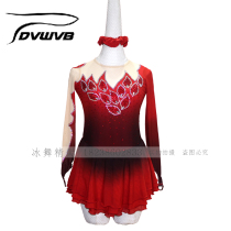 Ice dance elf childrens figure skating costume adult performance dress skating suit skating dress D333