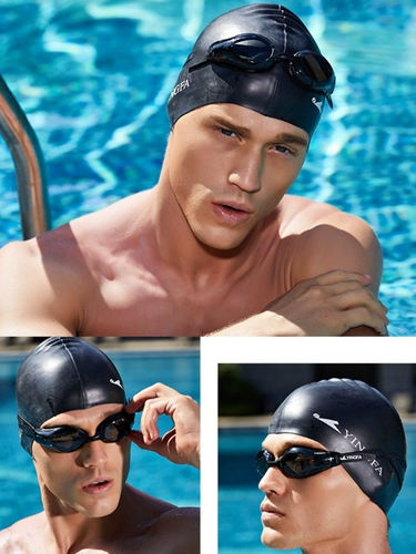 Водонепроницаемая плавательная шапочка для тренировок для плавания подходит для мужчин и женщин, городской стиль