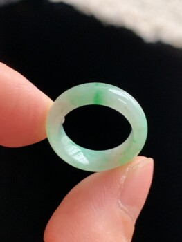 Jade ring ring ring ring 5/6 circle y250 natural a goods jade round ring plain ring burmese material jade ring