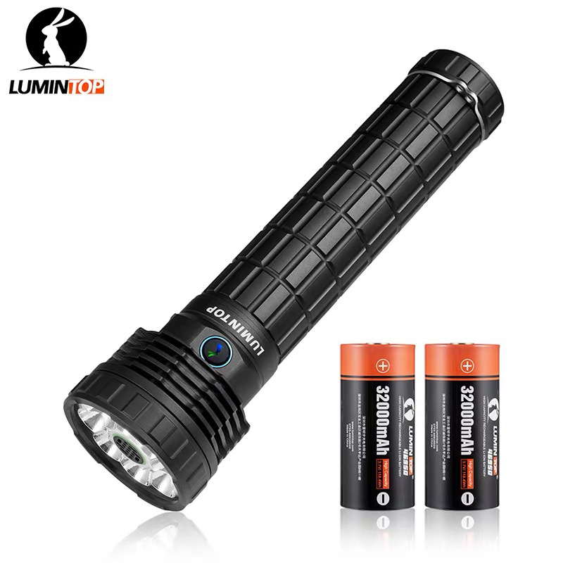 Leimingtu Mach 3.0 High-Intensity Flashlight 50000 Lumens Ultra-Long Battery Life Air-Cooled C-Port Searchlight