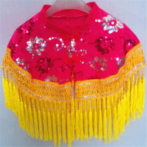 New opera and Yangge supplies Drama and dance shawl Yangge shawl Sequin Miss cloud shoulder Colorful cloth shawl