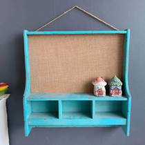 American country vintage old wooden wall storage storage wall storage storage wall cabinet linen linen homestay decoration