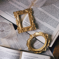 Retro gold European photo frame ornaments room decorations photo photography earrings jewelry display background props