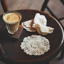 Japanese handmade zakka style retro lace coaster ins Net red room decoration pose photo photography background props