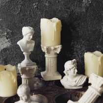 Retro candle electronic lamp candle holder ornament Net red ins Wind pendulum Photo Photo Photo props room decoration background