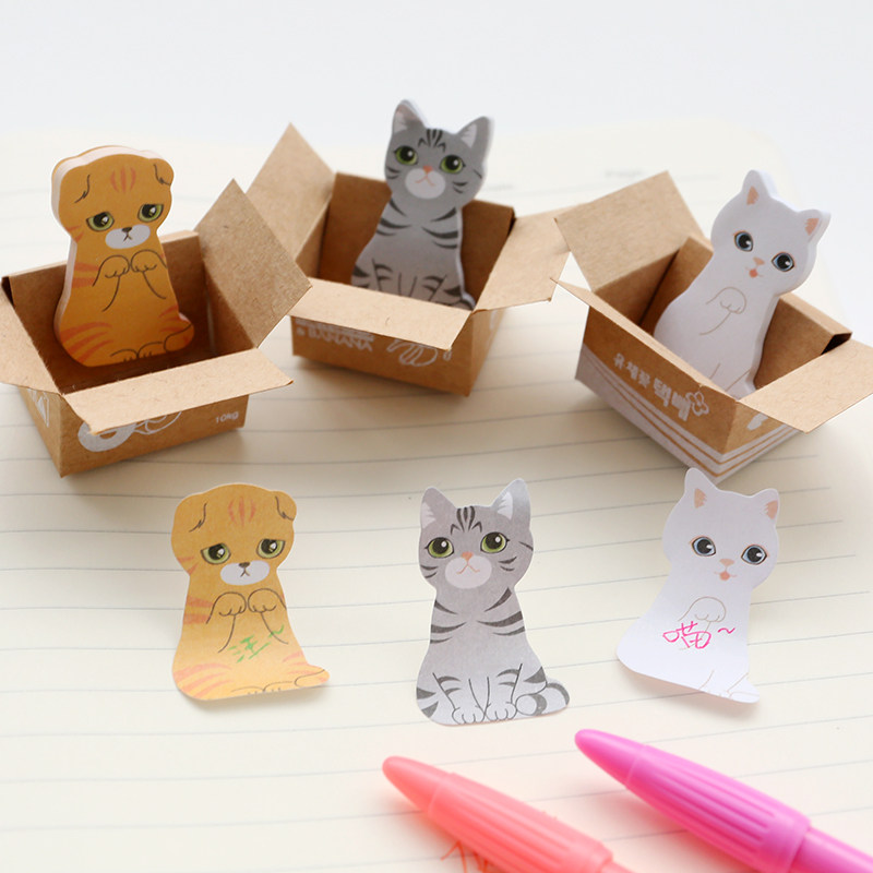 Carton Cat Poo Sticker Hand Ledger Convenience Post Korea Stationery Cute N Sticker Small Fresh Cartoon Creativity N post