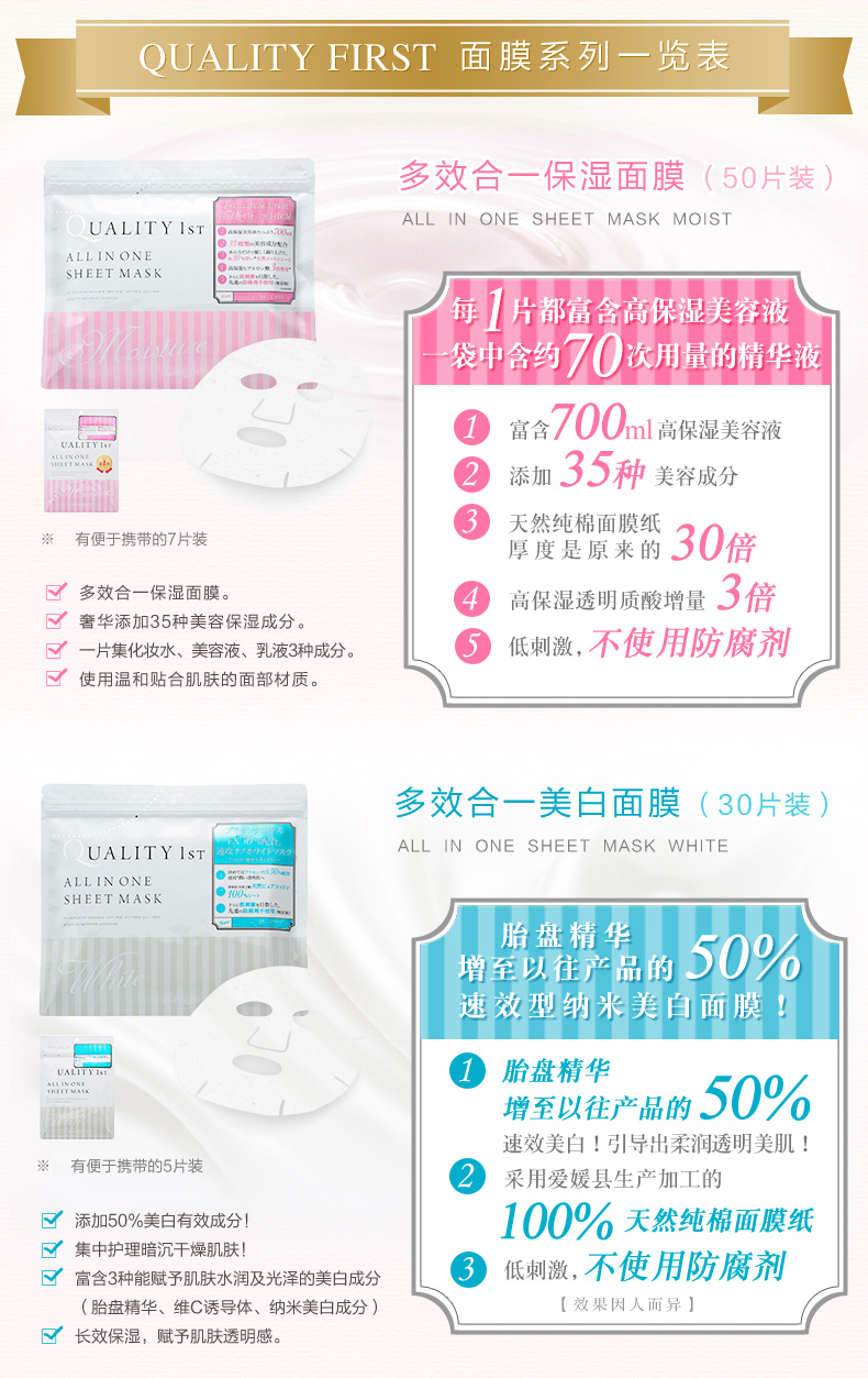 Ngoại quan chất lượng Nhật Bản đầu tiên Queen bí mật làm trắng mặt nạ 30 trả một đa tác dụng - Mặt nạ các loại mặt nạ trắng da