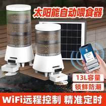 Solar fish feeding automatic feeding machine fish tank fish pond fish feeding artifact WIFI timing large capacity feeding machine fish pond