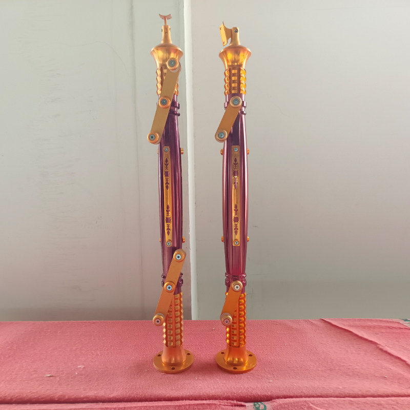 Aluminum alloy hanging glass column micro flaw and loss of solitary goods leakage stair column handrail round golden railings