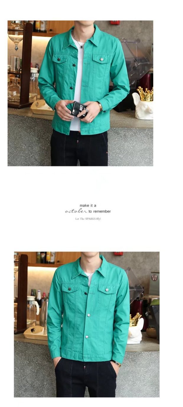 Xuân 2018 mới Bọ Cạp đen phần mỏng denim áo khoác nam xu hướng áo khoác nam áo jacket
