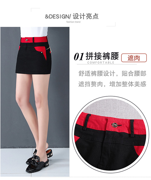 Quần short nữ mùa hè 2019 mới cao eo thon và mỏng giả hai ra mặc quần short thẳng hoang dã quần hot của Hàn Quốc - Quần short quần lửng nữ