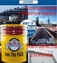 Iron brand metal fluorocarbon anti-corrosion paint Gold silver fluorocarbon paint metal metal paint two-component