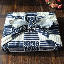 3 pieces of Japanese style wind gale LV cotton cloth tablecloth gift wrap towel green sea wave package leather 78