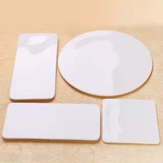 Free shipping ceramic flat plate flat plate cake holder sushi plate rectangular cake plate dessert plate steak plate drawing plate