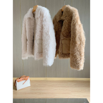 Spain Tuscan leather wool one stitching sheep leather short fur coat women 2020 winter New