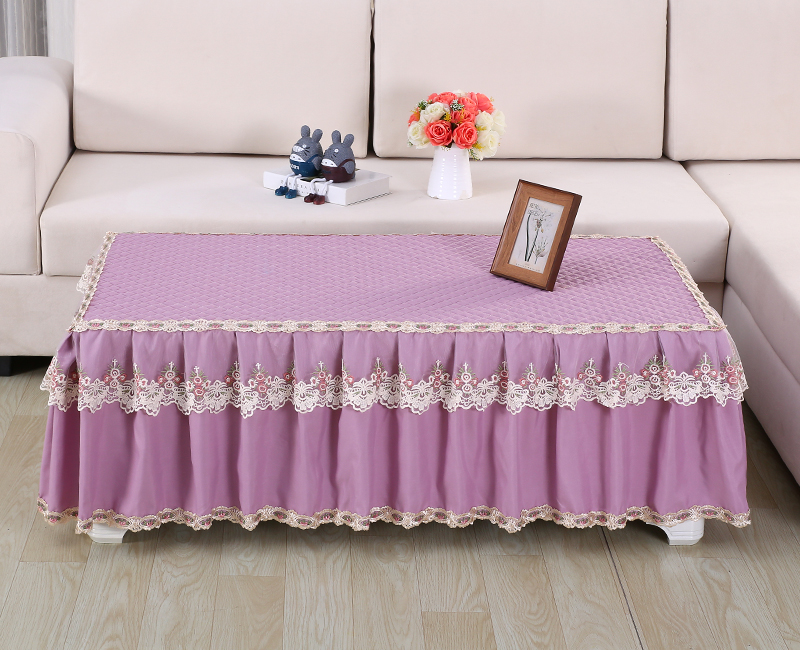 Mục vụ ren bàn cà phê bìa đặt hình chữ nhật vải bàn mat phòng khách nhà khăn trải bàn vải bụi che bàn cà phê vải khăn trải bàn tết