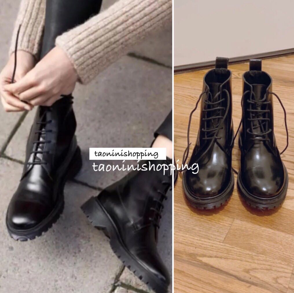 & other stories lace up leather boots