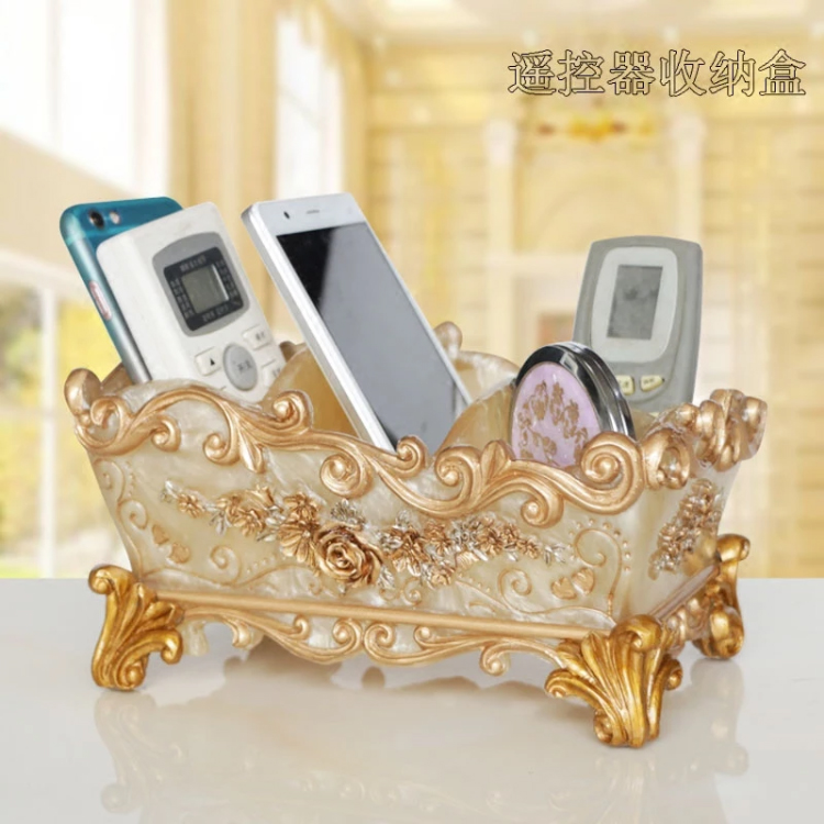 Pen holder containing box desktop remote control containing living room European-style home storage floor shelf creative tea table office storage box