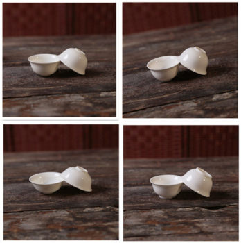 Chaozhou kung fu ຊາຕັ້ງກະດູກ jade porcelain ຊາຈອກຊາຈອກເຊລາມິກບໍລິສຸດຈອກຊາຮ້ານທົດສອບຈອກຄົວເຮືອນຂະຫນາດນ້ອຍກັບຄືນໄປບ່ອນປາກຈອກຊາ