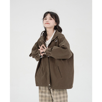 Branch small buds 2022 autumn new Japanese loose retro wild short jacket neutral tooling bf wind jacket women