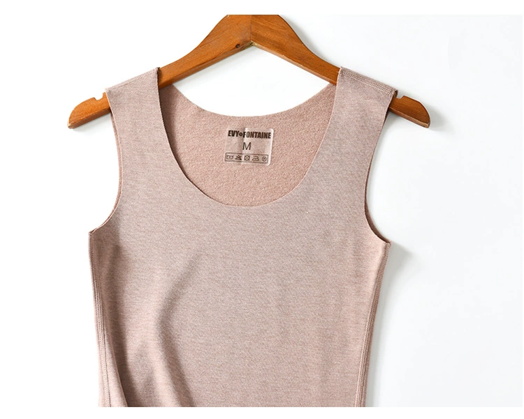 Fever nhung mùa thu và mùa đông dày cotton vest nữ cotton kích thước lớn không tay vest không có dấu vết đáy áo quần áo nữ