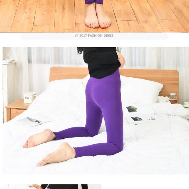 Quần mùa thu nữ mỏng quần ấm quần cotton len quần cao eo quần đơn mảnh xà cạp Slim bên trong mặc cỡ lớn quần giữ nhiệt nam uniqlo