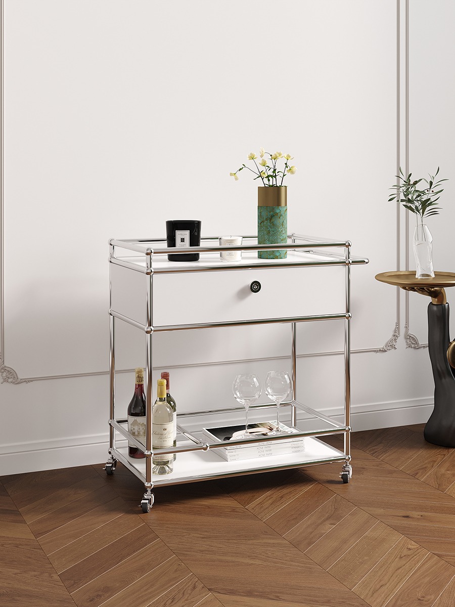 Middle Ancient Cart Building Light Luxury Modern Wind Simplified Sofa Side Several in Small Tea Course USM Mobile Dining Car