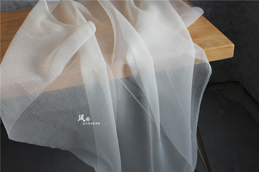 Bong bóng organza sợi xếp li thủ công tự làm ren đen nhập khẩu thiết kế quần áo vải chất cotton tàu
