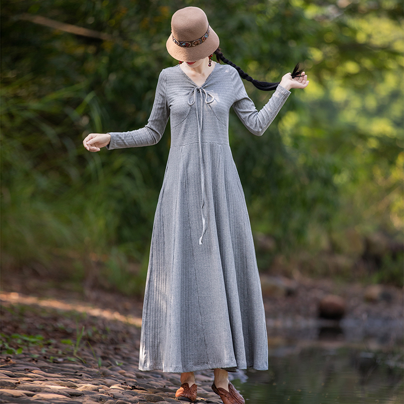 (limited-time 6 discount seconds kill) Pure cotton polo dress The underskirt woman in a long version of a slender retro