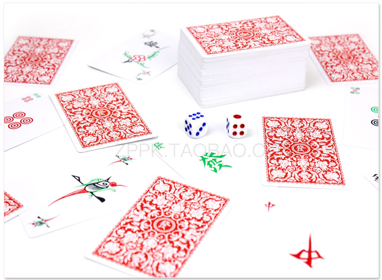 Mạt chược Solitaire chơi bài PVC hai mặt mờ nhựa mini du lịch di động không thấm nước giấy mạt chược - Các lớp học Mạt chược / Cờ vua / giáo dục cờ vua có nam châm
