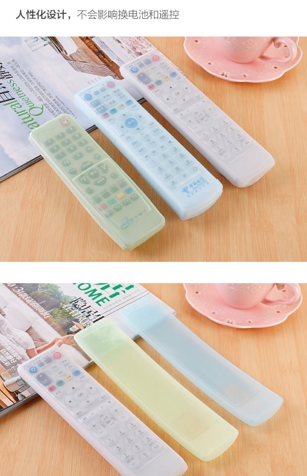 Điều hòa không khí TV điều khiển từ xa tay áo Vỏ silicon bảo vệ trong suốt Đặt hộp trên cùng điều khiển từ xa nắp chống bụi phủ máy giặt