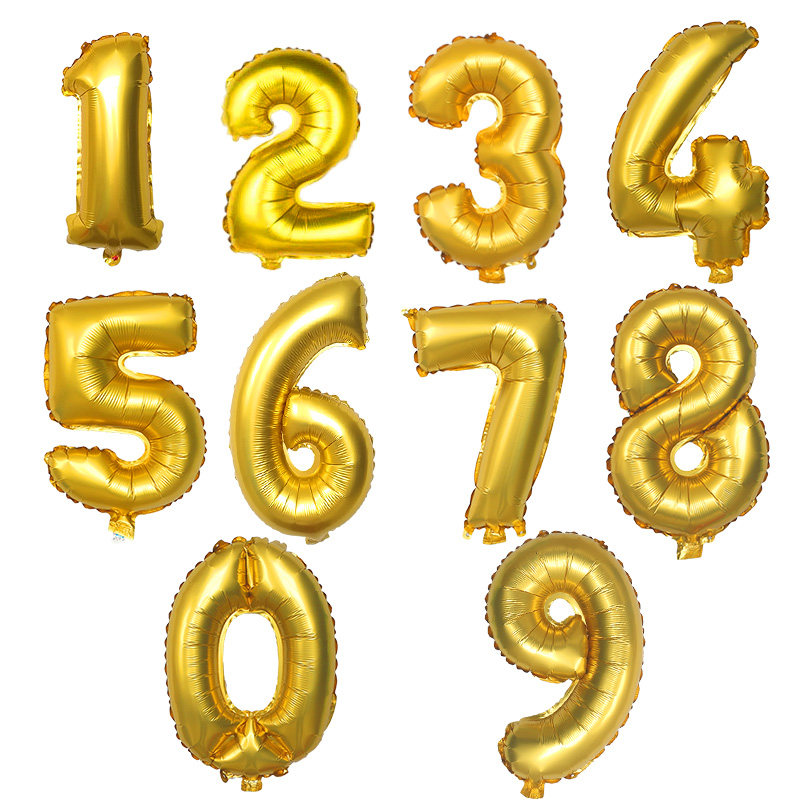 Digital balloon aluminum foil store decoration Window decoration Festive atmosphere hanging decoration Mall scene decoration supplies