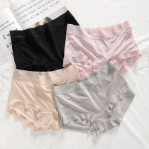 Outlet Orders Underpants Woman Modale High play comfort Comfortable Slip without feeling Breathable Delicate Lace Flowers Middle Waist Triangle Pants