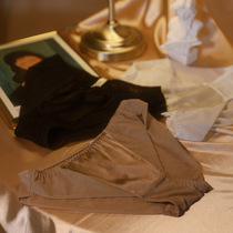 Italian LA LUXURIOUS MULBERRY SILKWORM REAL SILK UNDERPANTS SEXY SAUNA SILK-STYLE BREATHABLE COMFORT SILK SLIDE SEMI-THROUGH TRIANGLE PANTS