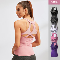 Lady Yoga Vest Sexy Hollowed-out Tight Fit Speed Dry Coat High Bounce Breathable Fitness Running Sport Vest