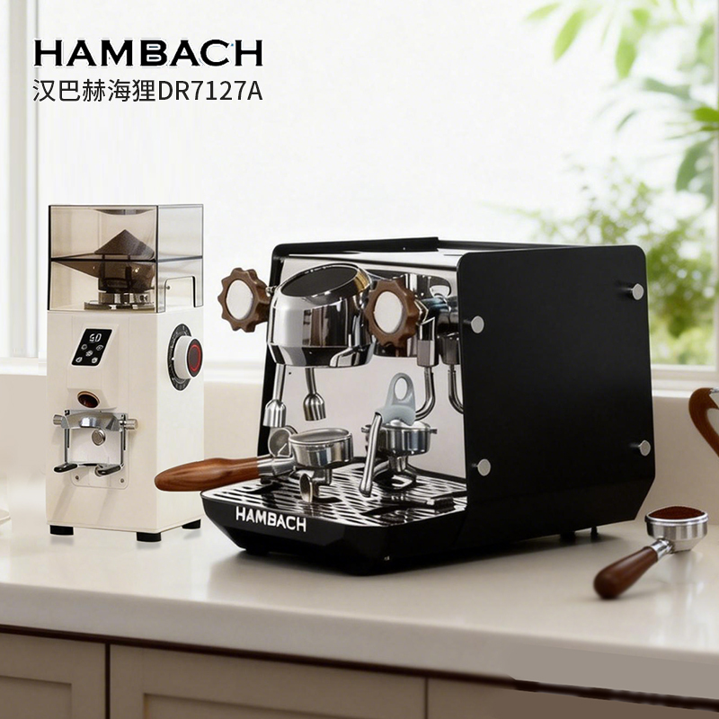 Hanbach Italian Semi-Automatic Coffee Machine Beaver Dr7127 Commercial Use Dual Boiler Rotary Pump a for Opening a Shop Latte