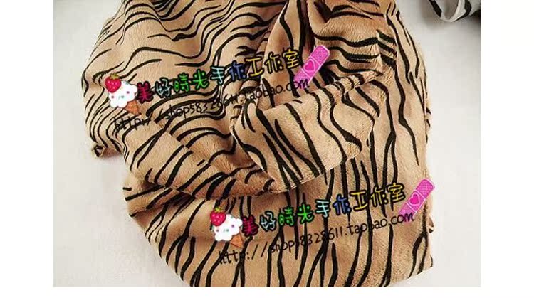 Vải siêu mềm ngắn sang trọng DIY handmade đệm gối phụ kiện da báo in hổ 50 × 50 cm vải cotton tàu