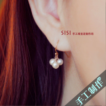 New Pint Natural Freshwater Pearl Earrings Earrings 14k Note Gold Not Falling Out Of Allergy Pop Earrings