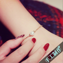 Natural pearl bracelet woman Zhengyuan no time to string 14k Note US chain Fashion South Korea