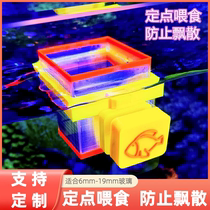 Fish tank feeding circle magnet fluorescent anti-drift adjustable position wall strong suction hanging square round petg material