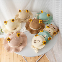 Girls Sunflower Hat Childrens Sun Shade Sun Hat Cute Beach Princess Hat Straw Hat Baby Set