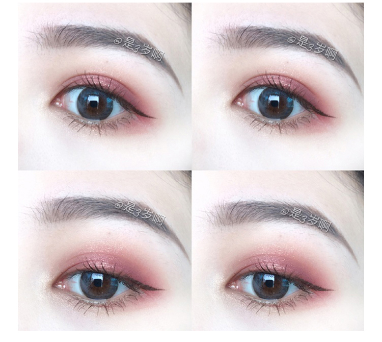 Phấn mắt Judydoll màu cam 4 màu phấn mắt miễn phí kết hợp bốn màu không thấm nước màu đỏ nhạt màu đỏ mờ màu ngọc trai - Bóng mắt bảng màu mắt etude house