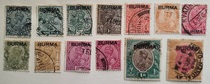 37 years of British Burmese George V stamps old 13